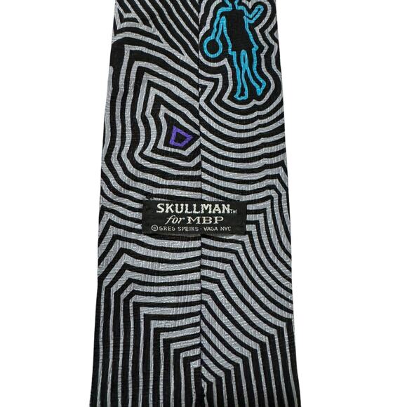 Skullman For MPB Greg Spiers Skeleton Basketball Vintage Necktie Rare Halloween - Picture 4 of 6